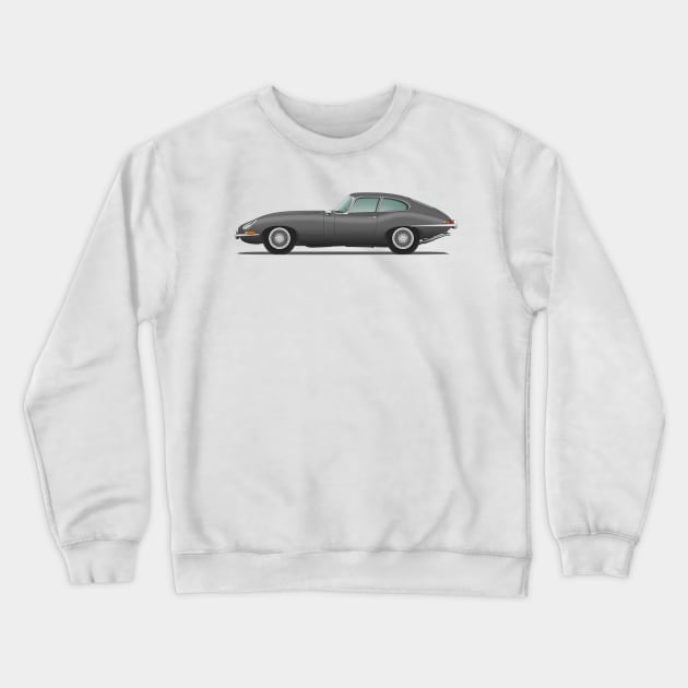 Jaguar E Type Fixed Head Coupe Gunmetal Crewneck Sweatshirt by SteveHClark